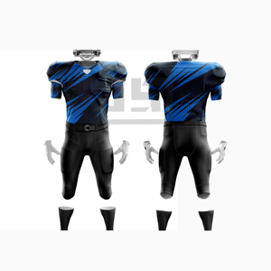 Ensemble de maillot et pantalon de football américain personnalisé, sublimé, respirant, tissu à séchage rapide, manches courtes, pour entraînements et matchs d'équipe - Product Image 6