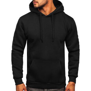 Sweat à capuche personnalisé pour homme en molleton de coton, 100 % coton, motif uni, écologique, respirant, faible MOQ disponible, devant - Product Image 3