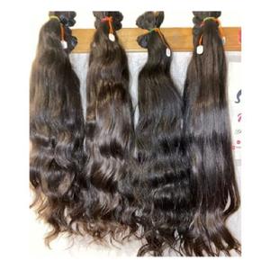 Bundles de cheveux crus vierges indiens droits soyeux de haute qualité Double dessiné Premium Loose Deep Wave en noir naturel - Product Image 5