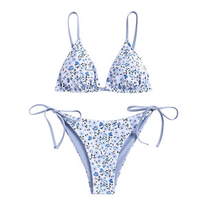 ชุดว่ายน้ำบิกินี่2024 2ชิ้นเซ็กซี่ขนาดใหญ่พิเศษของผู้หญิงชุดชายหาดคอวีแบบผูกเชือก - Product Image 2