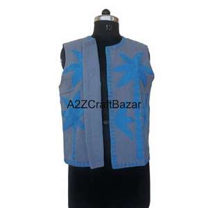 Veste en coton brodée Suzani pour femmes, faite à la main, de qualité supérieure, manches coupées, style bohème, pour les événements d'hiver - Product Image 4