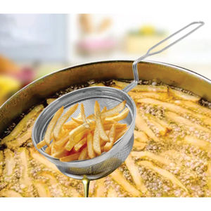 Colador para freír de acero inoxidable de primera calidad Jhara para freír para cocinar Diseño CLÁSICO elegante Más vendidos - Product Image 1