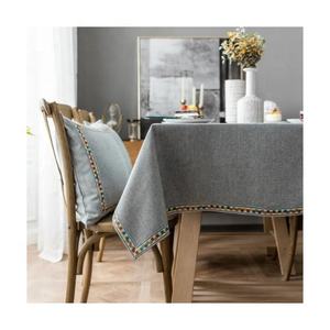 Mantel de algodón orgánico 100% de grado superior más vendido, tela suave cómoda, patrón a prueba de aceite, diseño rectangular, más barato - Product Image 5