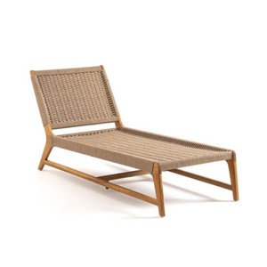 เตียงอาบแดดทำจากไม้สักแบบหวายสำหรับสระว่ายน้ำชายหาดโรงแรมสวนเฟอร์นิเจอร์ทนทานเป็นมิตรกับสิ่งแวดล้อม UV - Product Image 2