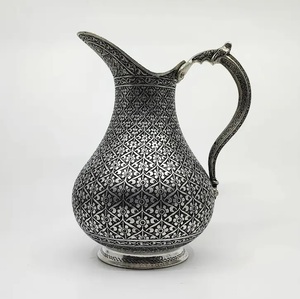 Copper <b>Water</b> <b>Jug</b> Black Antique High Embossed Design Big Size Metal Pure <b>Water</b> Copper <b>Jug</b> for Hotels and Wedding - Product Image 6