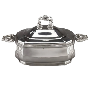 Sopera de Acero Inoxidable Dorada y Ornamentada con Acabado Brillante, Ideal para Presentaciones de Buffet, Disponible a Precios de Mayoreo - Product Image 3