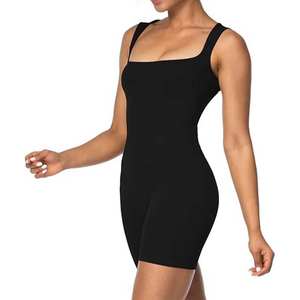 Mono de fitness sin mangas para mujer Ropa deportiva de yoga sin costuras Tallas grandes Ropa deportiva de una pieza Romper - Product Image 1