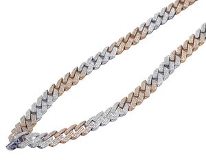 Personnalisé Nouveau Design Glacé Diamant Moissanite Taille Ronde En Argent Sterling S925 Chaîne À Maillons Cubains Style Hip Hop Pour Rappeur - Product Image 2