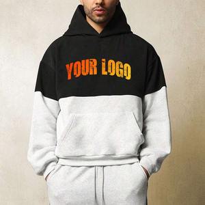 Logo personnalisé 100% Coton Survêtement Hommes Slim Fit Sérigraphie Broderie Zip Up Hoodies Oversize Baggy Loose Bottom Tracksuits - Product Image 5
