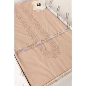 Unstitched <b>Blue</b> Cotton Fabric with Embroidery for <b>Men's</b> <b>Shirt</b> Sets - Product Image 5