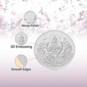 Moneda de Plata Laxmi Shree de 5 Gramos, Joyería Coleccionable Cultural - Product Image 4
