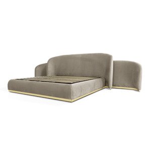 Odette Double <b>Queen</b> King <b>Size</b> Modern Soft <b>Bed</b> Upholstered with Metal <b>Frame</b> Storage Feature for Bedroom Apartment Furniture - Product Image 5