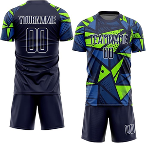 Custom Soccer Uniform Set Breathable Quick Dry Polyester Jersey and Shorts with Team Logo Printing OEM ODM Sportswear - Product Image 1