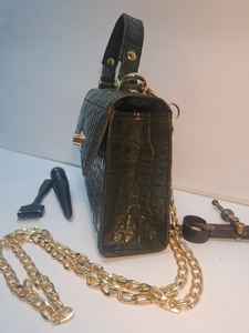 Bolso de Mano de Moda para Mujer, Bolso de Hombro Tipo Clutch, de Piel de Cocodrilo con Acabado de Piel de Caimán, de Anwar Enterprises, Venta al por Mayor - Product Image 3