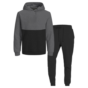 Men Color Block <b>Hoodie</b> & Jogger Set Stylish and Comfortable Perfect for Casual Wear - Product Image 4