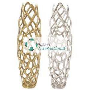 Florero de mesa de fundición de aluminio y Metal con diseño de Coral mate plateado, artículos de diseñador, florero decorativo de lujo para boda - Product Image 2