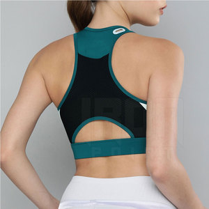 Soutien-gorge de sport à séchage rapide pour femmes Soutien-gorge de sport à séchage rapide tricoté respirant avec motif solide Nouveau design - Product Image 2