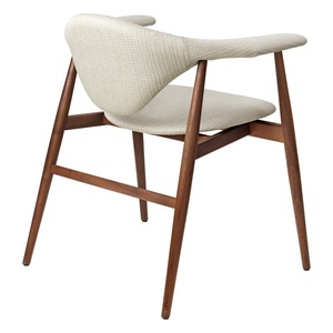 เก้าอี้ทานอาหารทันสมัย โครงไม้สักแท้ หุ้มเบาะหนังคุณภาพสูง ดีไซน์หรูหรา เหมาะสำหรับร้านกาแฟ ร้านอาหาร หรือเฟอร์นิเจอร์สำหรับผู้ค้าปลีก - Product Image 3