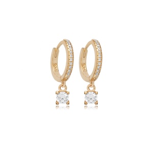 Pendiente colgante de cuatro garras de 5mm hecho a mano turco para joyería fina de Plata de Ley 925 al por mayor - Product Image 6