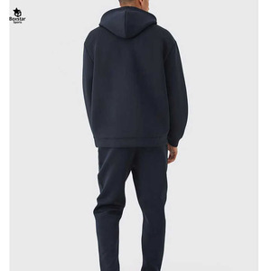 Tendance unisexe haute qualité polaire lourde 100% coton ensemble de survêtement personnalisé à capuche couleur unie - Product Image 5