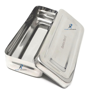 Caja de instrumentos de esterilizador dental de acero inoxidable con tapa, bandeja organizadora de herramientas quirúrgicas para laboratorios, clínicas y equipos médicos - Product Image 6