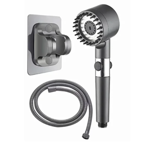 High Pressure 3-Function Massage Shower Head Set with Filter <b>Hose</b> and <b>Holder</b> - Product Image 1