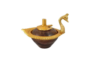 2025 Vente chaude Bol à salade en bois écologique Bol de service rond imprimé en émail en bois polyvalent Vente en gros de l'Inde - Product Image 2