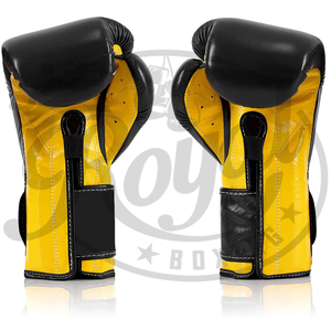 Gants de kickboxing en cuir avec logo personnalisé de haute qualité 12oz Muay Thai combat entraînement sac de boxe gants équipement de boxe en gros - Product Image 2