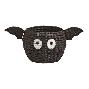 Cesto de Almacenamiento de Cocina Tejido Ecológico para Halloween, con Tapa y Diseño de Murciélago, de Fibra Natural, para Decoración Festiva y Recolección de Dulces - Product Image 3