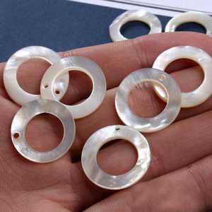 Puces de perles rondes en coquillage naturel DIY Jewelry & Decoration - Product Image 3