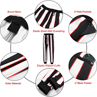 Streetwear vintage de haute qualité Logo personnalisé Ensemble de survêtement réversible décontracté imprimé solide pour hommes Veste à cordon Pantalon empilé
