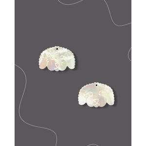 จี้มุกสุนัขสีขาวน่ารัก - Product Image 1