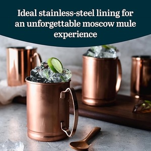 Trending Hammered Moscow Mule Copper Mug Handcrafted Large Keep Drinks Cerveza Refrigerada Más tiempo Home Bar Party mejor idea para regalar - Product Image 2