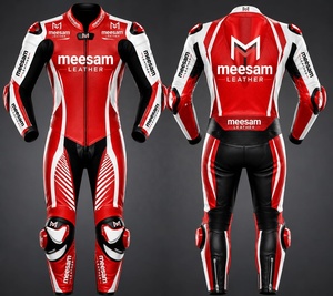 Traje de Motociclismo Unisex de Cuero Premium, Manga Larga, Protección Interna/Externa, Ventilación Transpirable, Ajuste Cómodo - Product Image 3