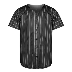 เสื้อเบสบอลแบบสั้นคอวีลายทางผ้าโพลีเอสเตอร์ 460 กรัม คุณภาพสูง ดีไซน์สั่งทำพิเศษ คอลเลคชั่นใหม่ 2026 จาก GLOBAL APPAREL - Product Image 4