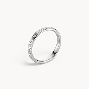 Bague de mariage sertie de diamants dispersés 3 mm - Product Image 3