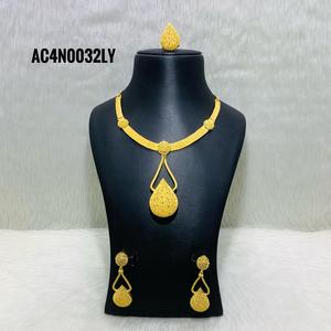 Long collier ensemble plaqué or en ligne nouveau design bijoux de mode tous type un gramme nouveau design - Product Image 1