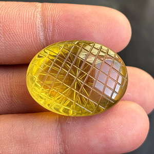 Direct inde fabricant naturel citron Quartz Cabochon jaune ovale pierre précieuse en vrac pour la fabrication de bijoux pierre sculptée approvisionnement direct - Product Image 4