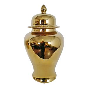 ขวดขิงเมลามีนสำหรับตกแต่งทำจากโลหะเคลือบเงาสีทองหรูหรา - Product Image 2