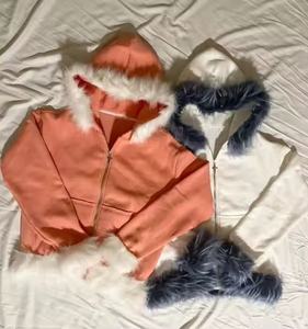 Sweat polaire Streetwear à capuche de haute qualité French Terry Vintage Style hiver 100% coton - Product Image 5