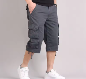 Pantalones Cortos Deportivos para Hombre, Estilo Urbano, con Bolsillo Trasero con Cierre, Cierre con Cordón, Secado Rápido, Transpirables, de Spandex/Algodón, Elásticos en 4 Direcciones - Product Image 3