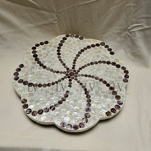 Prêt à expédier plateau de susan paresseux en nacre moderne pour plateau de table rotatif pour la cuisine fabriqué au Vietnam - Product Image 4