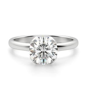 Anillo de moissanita de corte redondo TCW Solitaire 1,60, regalo de cumpleaños de amor de Aniversario de Plata de Ley 925 para mujer - Product Image 1