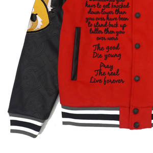 Fabricant OEM Veste de baseball personnalisée à manches en cuir avec broderie en chenille de haute qualité pour hommes Veste d'hiver Letterman - Product Image 4