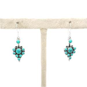 Pendientes de Plata de Ley 925, azul turquesa Natural, estilo bohemio, joyería de boda, pendientes de piedras preciosas, regalo perfecto para ella - Product Image 4