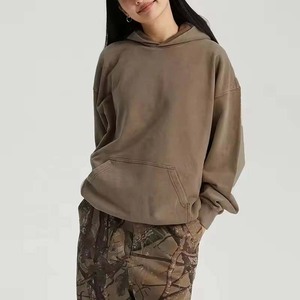Sweat-shirts unisexes personnalisés en molleton 100% coton 380-500GSM, imprimés en relief et brodés, collection automne, coupe oversize, vente en gros - Product Image 1