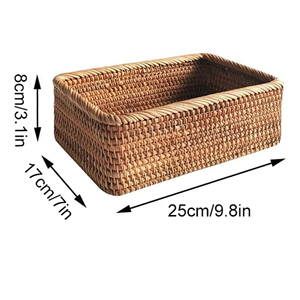 Handmade Rattan <b>Basket</b> Rattan Woven Storage <b>Baskets</b> for Bedroom Kitchen Restaurant From Vietnam Factory - Product Image 3