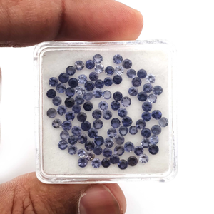 Pierre précieuse en vrac de taille mixte Iolite naturelle 2,3,4,5,6,7,8,9,10mm pour la fabrication de bijoux, pierre de naissance Iolite - Product Image 4