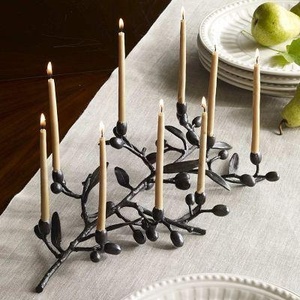 Bougeoir de luxe en métal doré avec nœud décoratif Bougeoir conique élégant pour la maison, le mariage et la décoration de table - Product Image 3