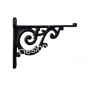 Support mural en fonte avec revêtement noir Meilleure vente de supports en métal de haute qualité Crochets de jardin pour plantes ou autres supports en vente - Product Image 6